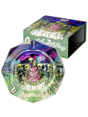 Kristall Aschenbecher mit Box - Wedding Cake