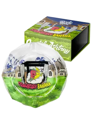 Kristall Aschenbecher mit Box - Strawberry Banana