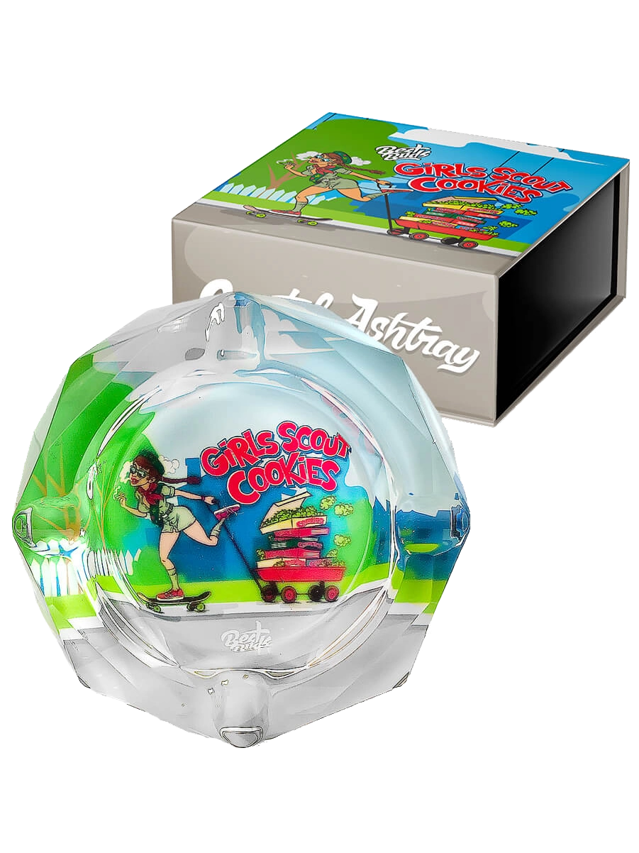 Kristall Aschenbecher mit Box - Girl Scout Cookies