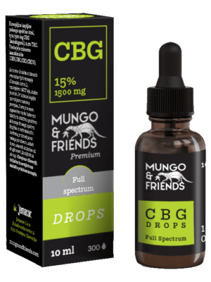 CBG DROPS 15%, 10ML, Full spectrum 0,2%THC